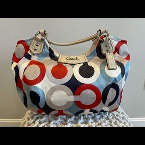 Colorful used coach purse